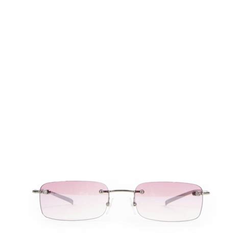 gucci pink and blue sunglasses|pink rimless sunglasses.